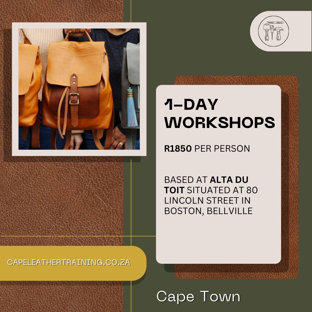 Leather Craft Workshops Cape Town at Cape Leather Training