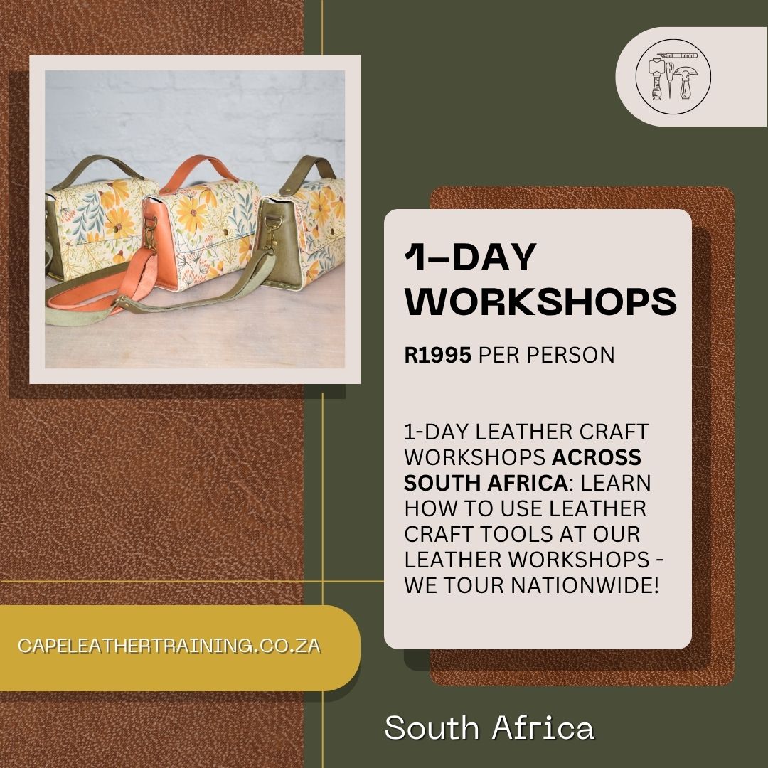 1-Day Leather Craft Workshops Across South Africa: Learn How To Use Leather Craft Tools at Our Leather Workshops - We Tour Nationwide!