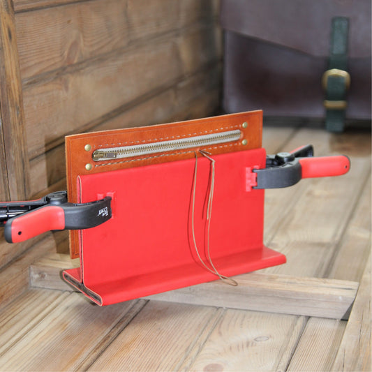 Metal Table Top Stitching Pony for leathercraft.